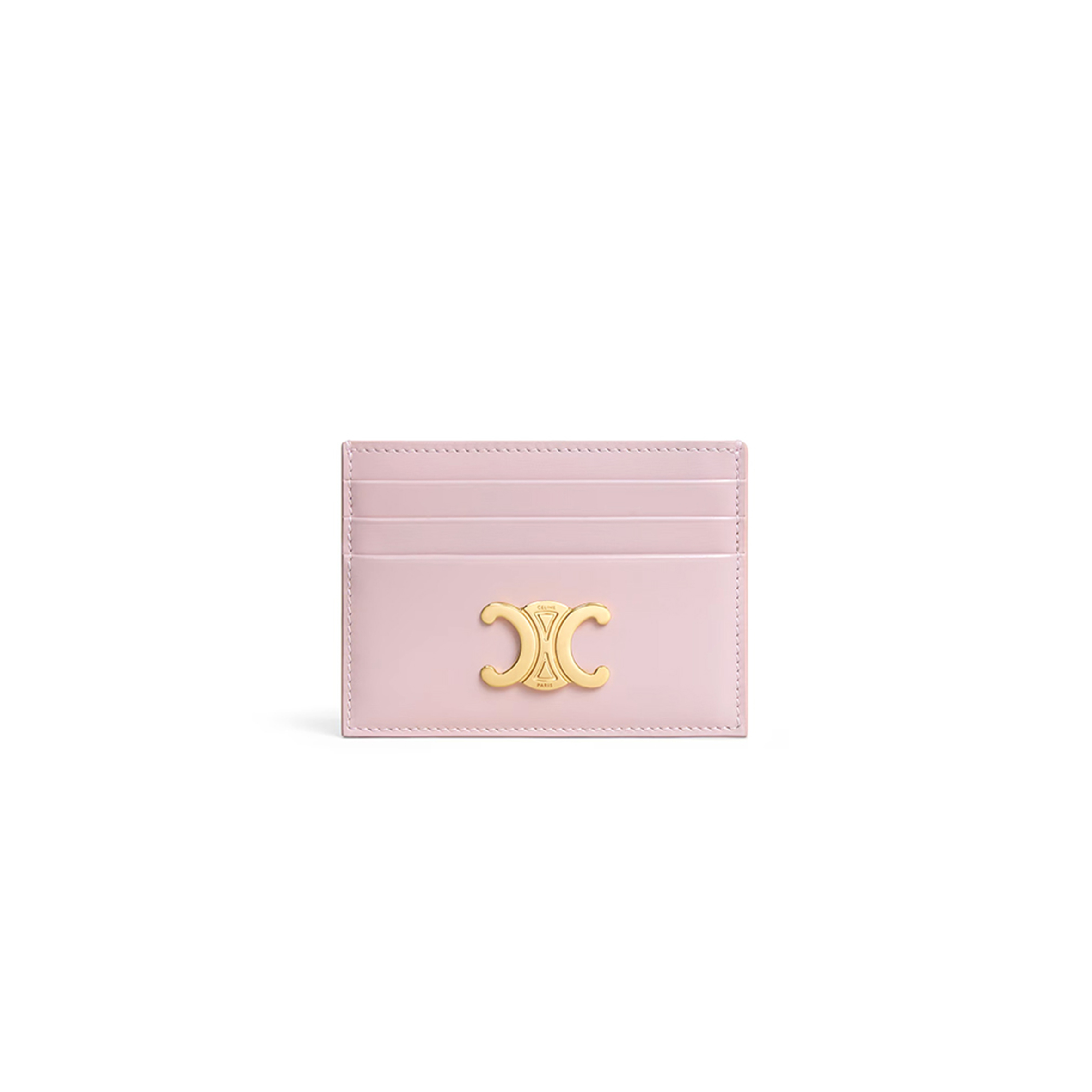 CELINE CARD HOLDER TRIOMPHE IN SHINY CALFSKIN 10L833DPV.25BD (11*8*0.3cm) CELINE CARD HOLDER TRIOMPHE IN SHINY CALFSKIN 10L833DPV.25BD (11*8*0.3cm)